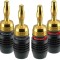Set 4 mufe Banana 4mm Premium Clicktronic Conexiuni Audio de Inalta Calitate pentru cablu 6.0mm2 52546