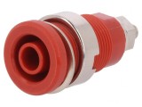 Soclu Banană 4mm 32A Roșie Nichelată Pe Panou