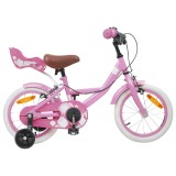 vidaXL Bicicletă pentru Copii 12 Inci pentru 2-4 ani Roz deschis 42009419