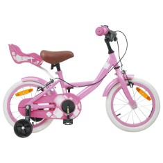 vidaXL Bicicletă pentru Copii 16 Inci pentru 4-6 ani Roz deschis 42009421