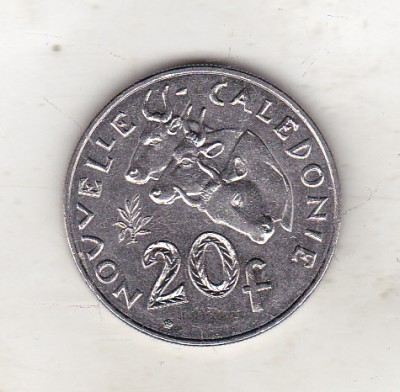 bnk mnd Noua Caledonie 20 franci 2004 unc foto