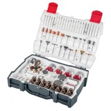 Set accesorii pentru mini polizor Graphite, 286 piese, cu valiza
