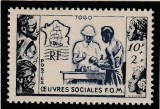 Togo 1950 - F.O.M., Omnibuse, Ajutor pentru tarile de peste ocean, dantelat, MNH, Mi.218