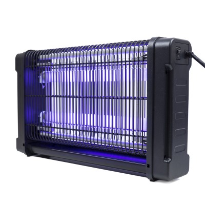 Aparat anti insecte , anti tantari, anti muste, insectocutor cu 2 tuburi ultraviolete, 20W, interior si exterior foto