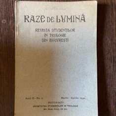 Raze de lumina. Revista studentilor in teologie din Bucuresti Anul II Nr. 2 Martie-Aprilie 1930