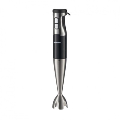 Blender de mana Heinner, 1000 W, viteza variabila, vas 700 ml, accesorii incluse, Negru/Argintiu foto