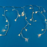 Instalație de Lumini LED, Perdea Crăciun, 288 Becuri, Programe, Lungime 9m, Alb Cald, Oem