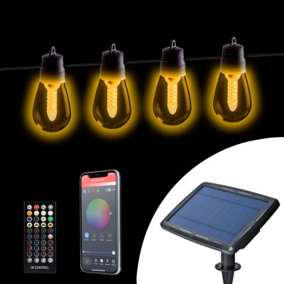 Lumina solara inteligenta - 25 LED-uri albe - temperatura de culoare reglabila - 13,6 m - bluetooth Best CarHome foto