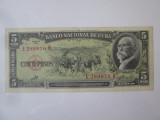 Cuba 5 Pesos 1960 semnătură Ernesto Che Guevara,in stare foarte buna