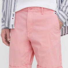 Tommy Jeans pantaloni scurți bărbați, culoarea roz DM0DM18812