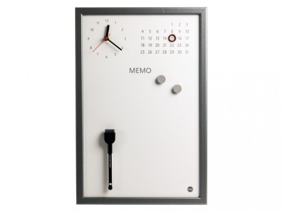 Tabla magnetica cu ceas MEMO Bi-Silque foto