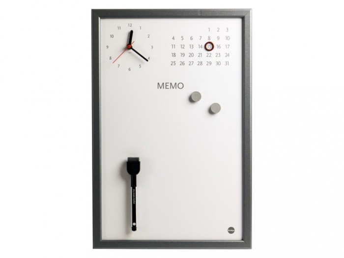 Tabla magnetica cu ceas MEMO Bi-Silque