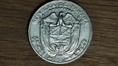 Panama - moneda de colectie greu de gasit - 1/10 balboa 1993 - impecabila ! foto