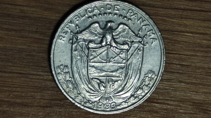 Panama - moneda de colectie greu de gasit - 1/10 balboa 1993 - impecabila !