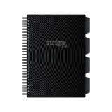 Caiet cu Spirala si Separatoare Strigo Pads Project Book Basic B5, Matematica, Gri Inchis