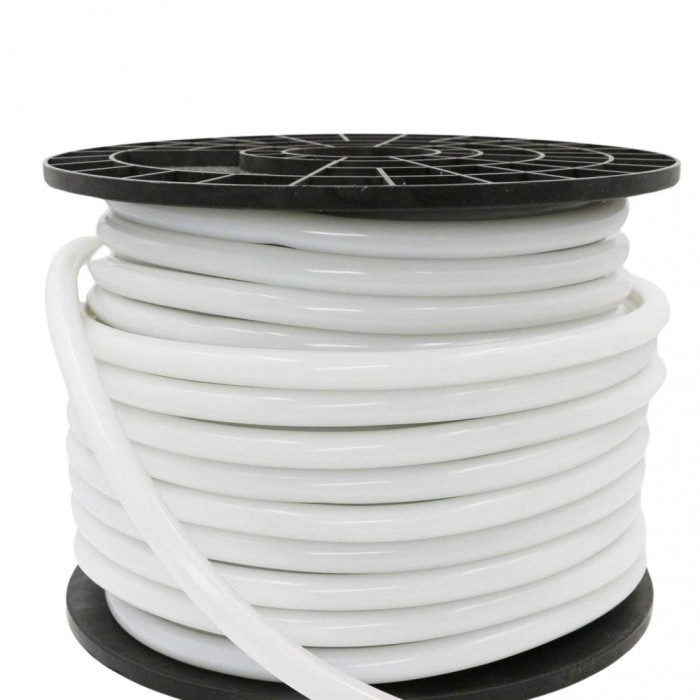 Furtun LED Neon Flex Rotund 220V, 8W/m, Lumina Alb Rece 6000K