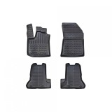 Covorase Auto Tip Tavita Cauciuc ALM Dacia Lodgy Negre, Set Fata + Spate, Prindere Podea