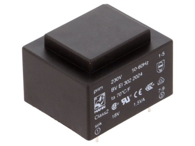 Transformator &amp;icirc;ncapsulat 1,5VA 230V 18V foto