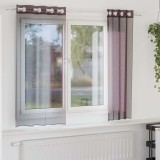 Perdele Voile cu Oelii 2 buc Violet 140x140 cm