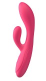 Vibrator Rabbit Kasia, 10 Moduri Vibratii, Silicon Lichid, USB, Fuchsia, 21 cm, Guilty Toys