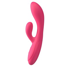 Vibrator Rabbit Kasia, 10 Moduri Vibratii, Silicon Lichid, USB, Fuchsia, 21 cm, Guilty Toys