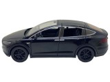 Macheta Metalica Tesla Model X cu Uși Deschise cu suntet si lumina, Scara 1:28 neagra