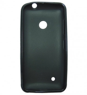 Husa silicon Space (tip fagure) negru+alb pentru Nokia Lumia 530 foto