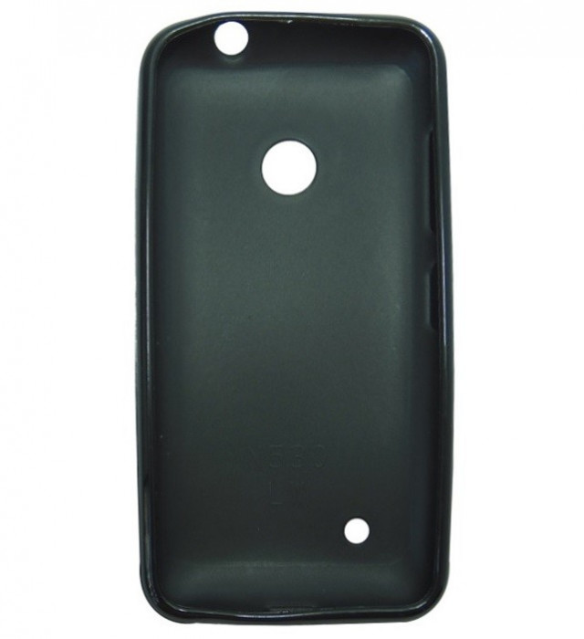 Husa silicon Space (tip fagure) negru+alb pentru Nokia Lumia 530
