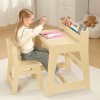 Set Masă și Scaun Copii Lemn Multicolor, Roz, Gri, U-Grow, +18 Luni, 50kg