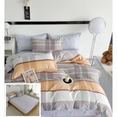 Lenjerie Pat Hanah Sx065, Bumbac, 6 Piese, Cu Elastic, Gri