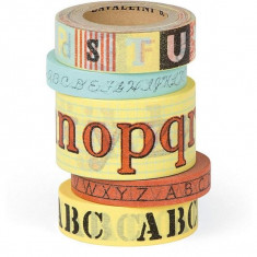 Cavallini Alphabet Paper Tape. Set of 5 | Cavallini Papers &amp;amp; Co. Inc. foto