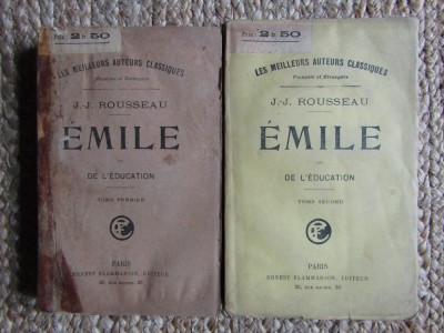 Emile ou de l&amp;#039;Education / Jean-Jacques Rousseau Vol.1-2 foto