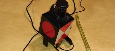 LAMPA model gen C.F.R - la 220 v ( functionala ) culori alb / rosu poze reale - inaltime totala 24 cm - foto