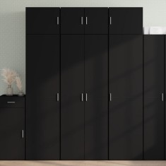 vidaXL Dulap &icirc;nalt, negru, 70x42,5x185 cm, lemn prelucrat 3281421