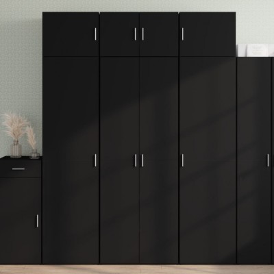 vidaXL Dulap &amp;icirc;nalt, negru, 70x42,5x185 cm, lemn prelucrat foto