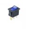 Intrerupator Rocker dreptunghiular miniatura SPST ON-OFF Albastru cu led 250V 6A IP20 KCD1-2 3pini