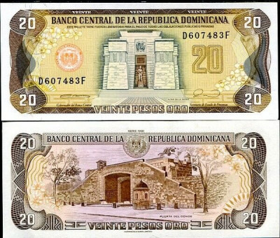 Republica Dominicana 1990 - 20 pesos oro, UNC foto