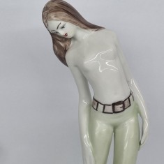 Fata hippie - Bibelou (RAR) portelan romanesc vechi, vintage, Alba Iulia