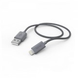 Cumpara ieftin Cablu de incarcare/date, USB-A - Lightning, 1 m, gri, Hama