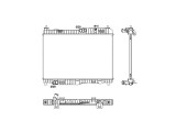 Radiator racire Ford B-MAX, 08.2012-, motor 1.5 TDCI, 55 kw; 1.6 TDCI, 70 kw, diesel, cutie manuala/automata, cu/fara AC, 544x355x23 mm, aluminiu/pla