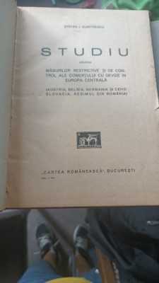 STUDIU ASUPRA MASURILOR RESTRICTIVE - STEFAN I. DIMITRESCU foto