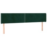 Cumpara ieftin Tablie de pat cu aripioare verde inchis 183x16x78/88 cm catifea