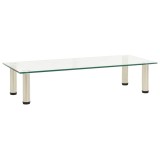 Cumpara ieftin Suport TV, transparent, 80 x 35 x 17 cm, sticla securizata
