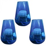 Set 3 Lumanari Candela Lina cu Ceara Lichida 0.24l 3x96 Ore 3x4Zile Blue