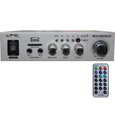 Amplificator Karaoke 2x20W USB/SD/Bluetooth, argintiu foto