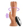 Vibrator Realist Vortex Turbo Rabbit FemmeFunn, Remote Control, 8 Moduri Vibratii, 1 Miscare Rotatie, Silicon Lichid, USB, Natural, 21 cm