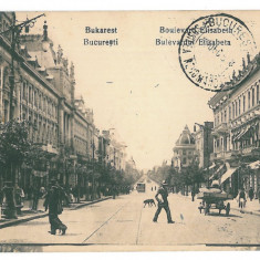 3429 - BUCURESTI, Elisabeth Ave. Romania - old postcard - used - 1909