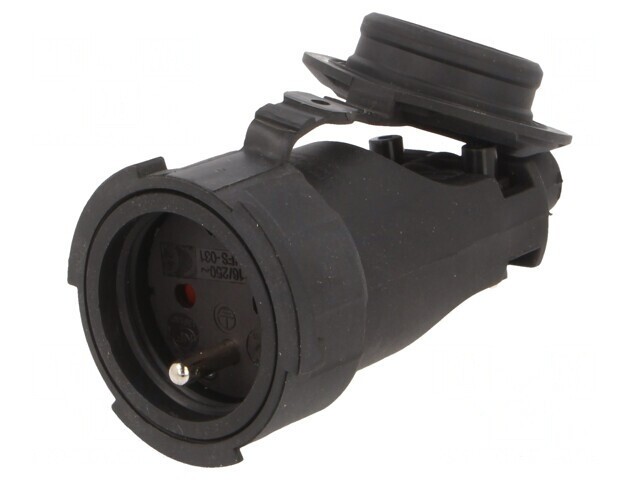 Conector Alimentare AC Mamă 250V 16A Negru