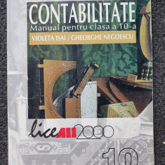 CONTABILITATE MANUAL PENTRU CLASA A X-A - Isai, Negoescu