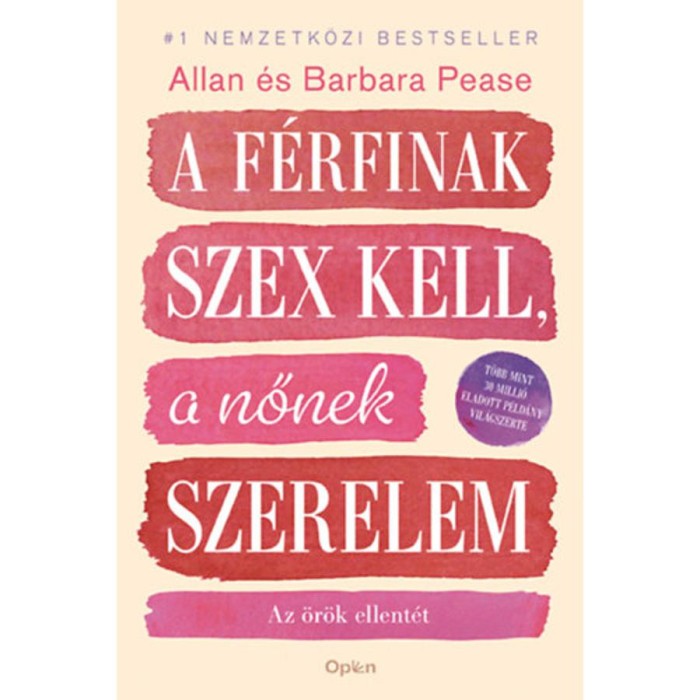A f&eacute;rfinak szex kell, a nőnek szerelem - Az &ouml;r&ouml;k ellent&eacute;t - Barbara Pease